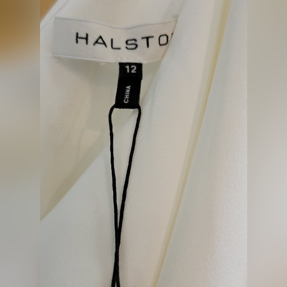 Halston Draped One Shoulder Crepe Dress - Picture 6 of 6